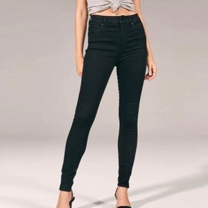 A&F black Simone High Rise super skinny jeans